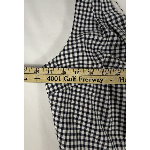 J.Crew V-neck seersucker dress in black gingham Sz 6 - Picture 12 of 16